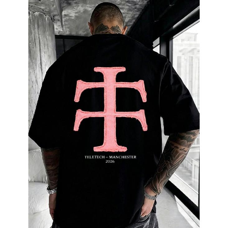 TELETECH Hearted Valentine s 2026 Merch Couples T-Shirt Aesthetic Clothes Kawaii Clothes Oversize T-Shirts Harajuku Top Anime T-Shirt Vintage Anime S чёрный