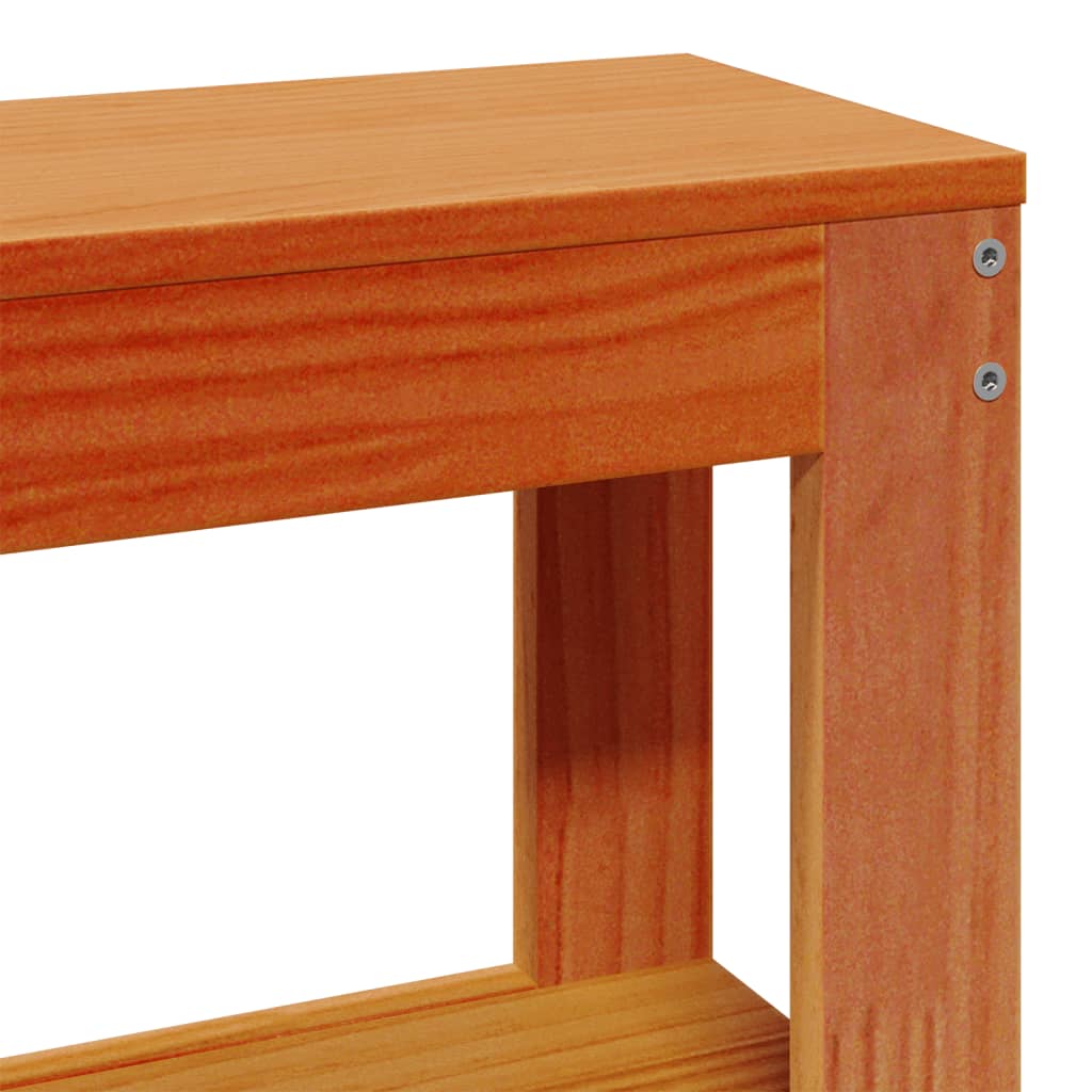 Solid Wood Bed Without Mattress Wax Brown 135 X 190 Cm Pine Wood