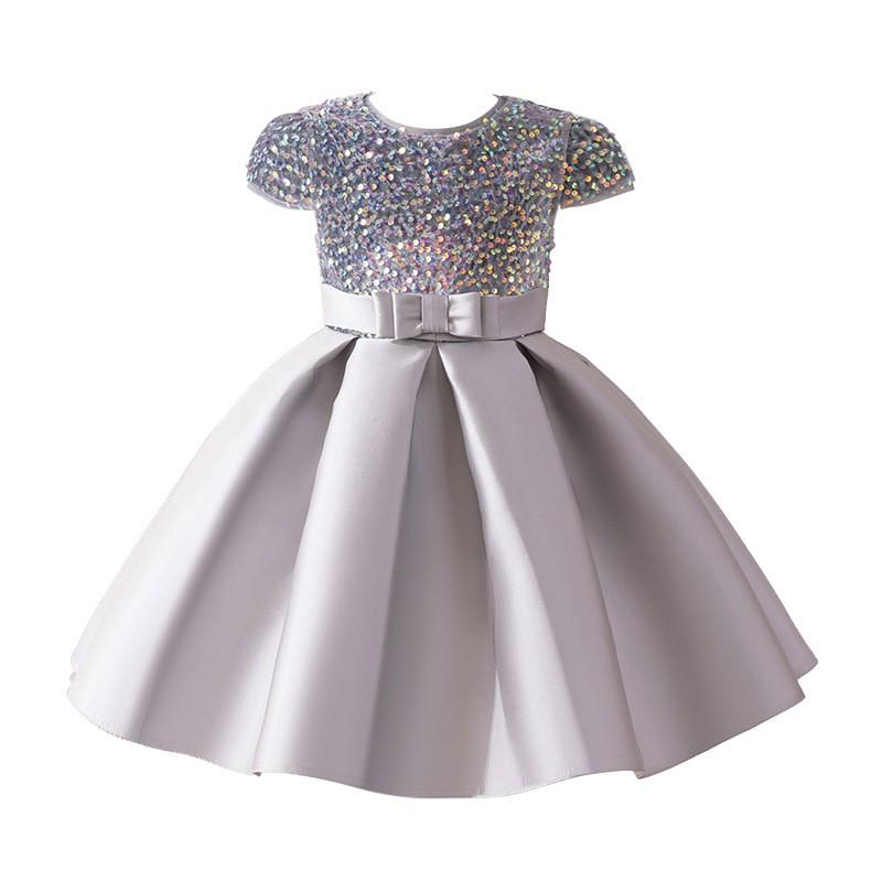 Mädchen Pailletten Prinzessinnenkleid Kinder Formelles Partykleid Hochzeit Wettbewerb Gastgeber Auftritt