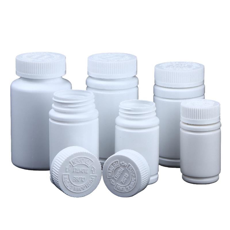 10Pcs 20-225Ml Pill Vials Tablet Capsule Solid Powder Portable Containers Plastic Hdpe White Empty Seal Bottles