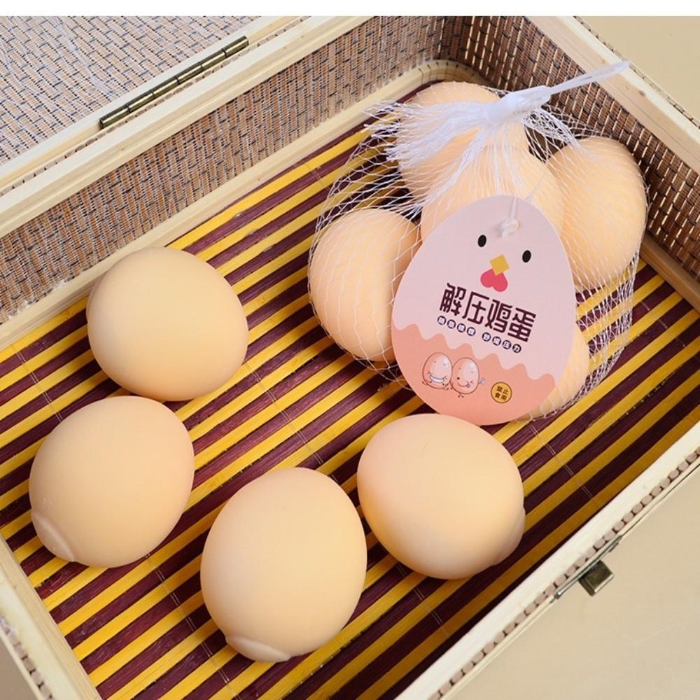 2026 Anti Stress Squishy Simulated Egg Slow Rebound Anxiety Relaxation Egg Squeeze Toys Elastic Squeeze Ball Birthday Gift