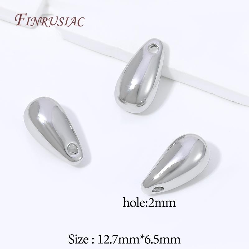 18K Gold Plated Teardrop Pendant Charm,Smooth Water Drop Pendant For DIY Necklace Jewelry Making Supplies Accessories