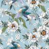 Outdoor Decorative Fabrics Oxford - Motif Heron With White Flowers I Dr194