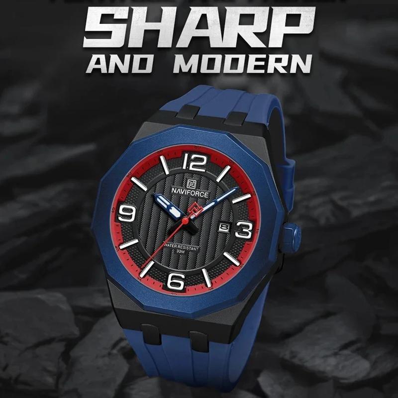 Luxury Men's Business Watch Waterproof Sports Quartz Clock Silicone Strap Men Wristwatches