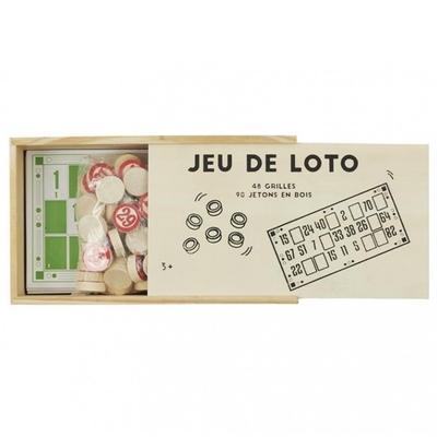 Lotto-Brettspiel - Spielkasten aus Holz
