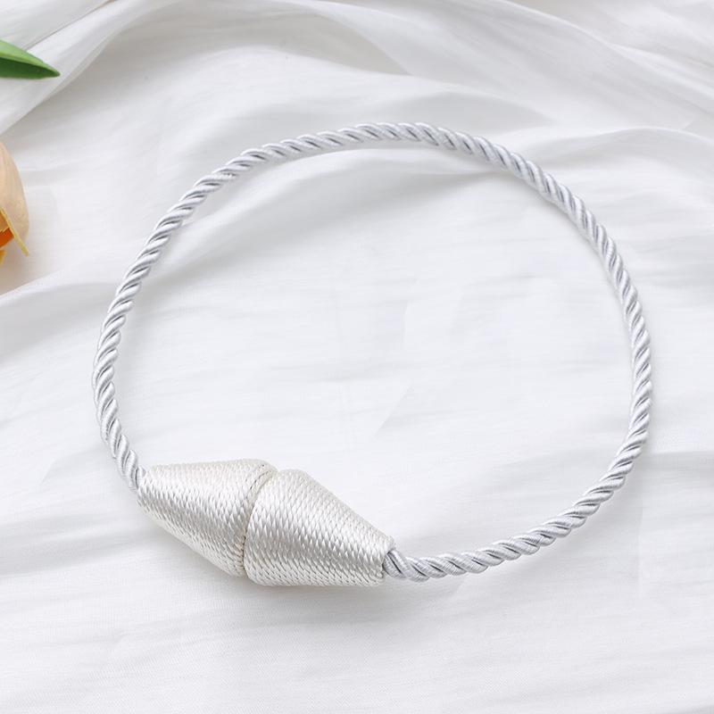 2 Pack Magnetic Curtain Tiebacks Rope Modern Handmade Curtain Tie Backs Decorative Drapes Weave Holdbacks for Window Décor