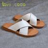 love ycodo Brand Summer Women's and Student Natural Leather Slippers Size 35-43