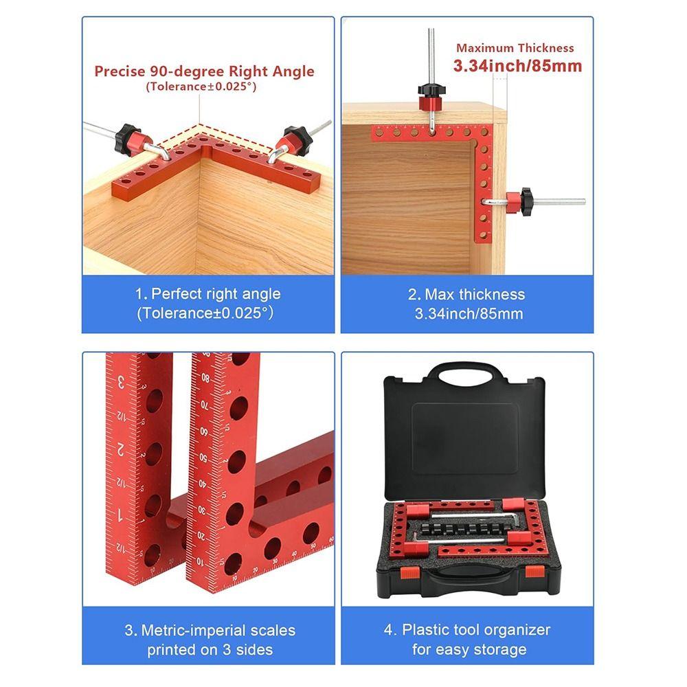 L Shape Right Angle Clamp 90 Degree Woodworking Positioning Block Corner Clamps Cabinet Making
