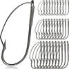 20pcs Weedless Barbed Wacky Rig Hook High Carbon Steel Fly Hook Carp Fishing Hook