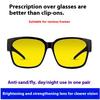 Sunglasses Worn Over Glasses  Sun Performance Mirror Set Male And Female Sunglasses Clip Night Driving Anti Glare Glasses