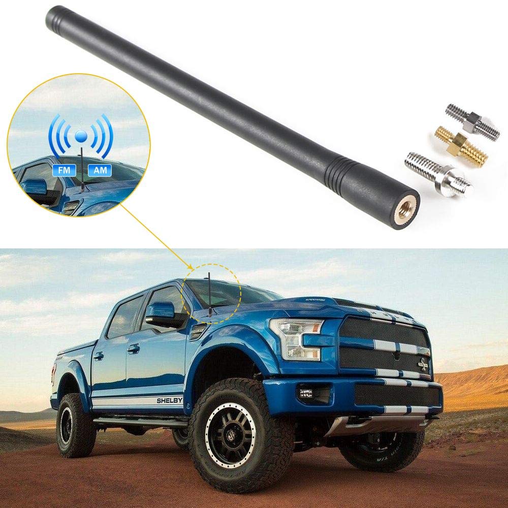JeCar 7.5" Reflex Short Antenna Replacement for TJ JK JL F150 Accessories Metal ABS