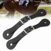 1 pair Handmade Equestrian Spur Strap Genuine Leather Western Spur Strap  Equestrian Show