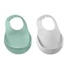 Lot de 2 bavoirs silicone gris clair/vert sauge