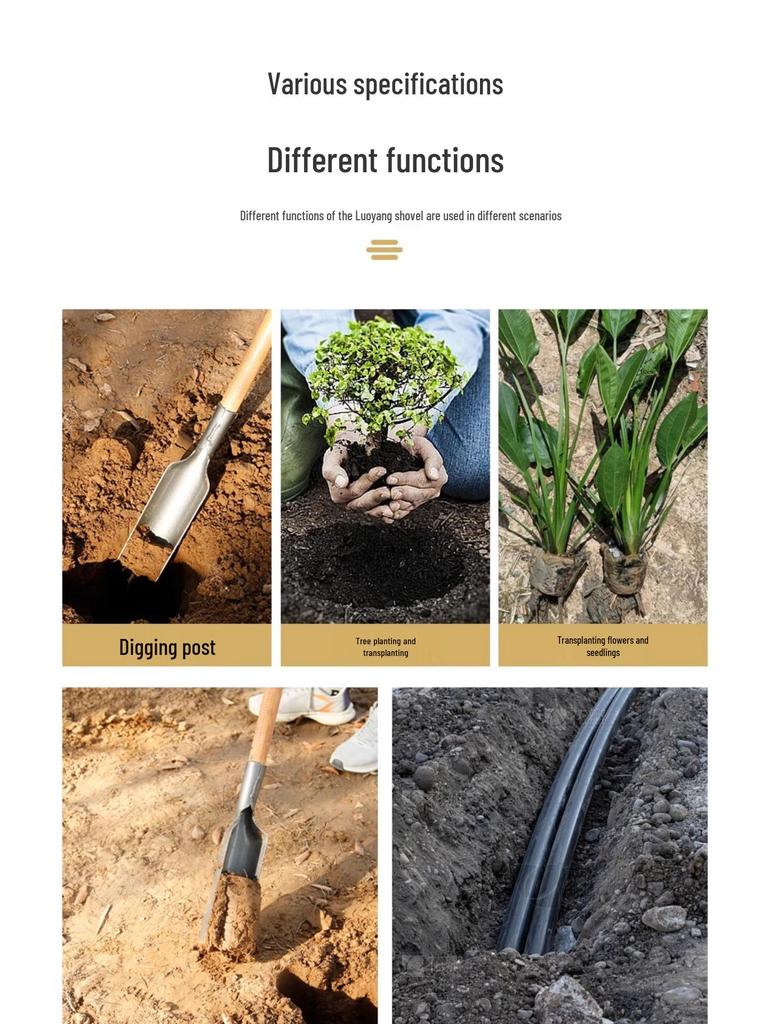 Luoyang Multi-Function Hole Digging Shovel - Outdoor Soil Extraction and Drilling Tool