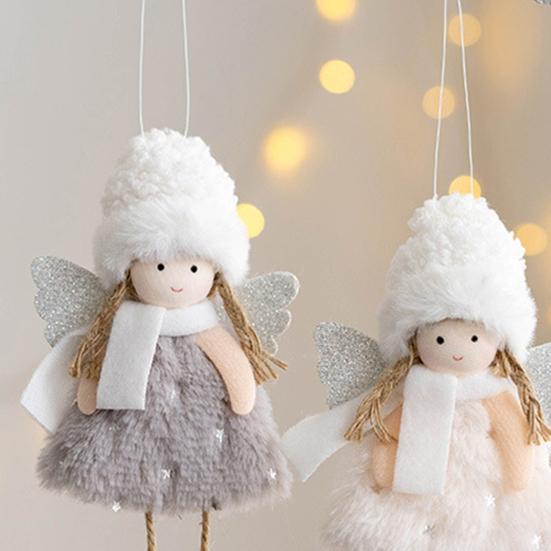 Nice-looking Christmas Angel Doll Smiling Face Lanyard Scene Layout