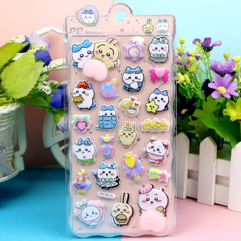 Kawaii Cartoon 3d Fart Peach Stereo Sticker Stereoscopic Lovely Animals Relieve Stress Stickers Diy Decor Stickers Supplies
