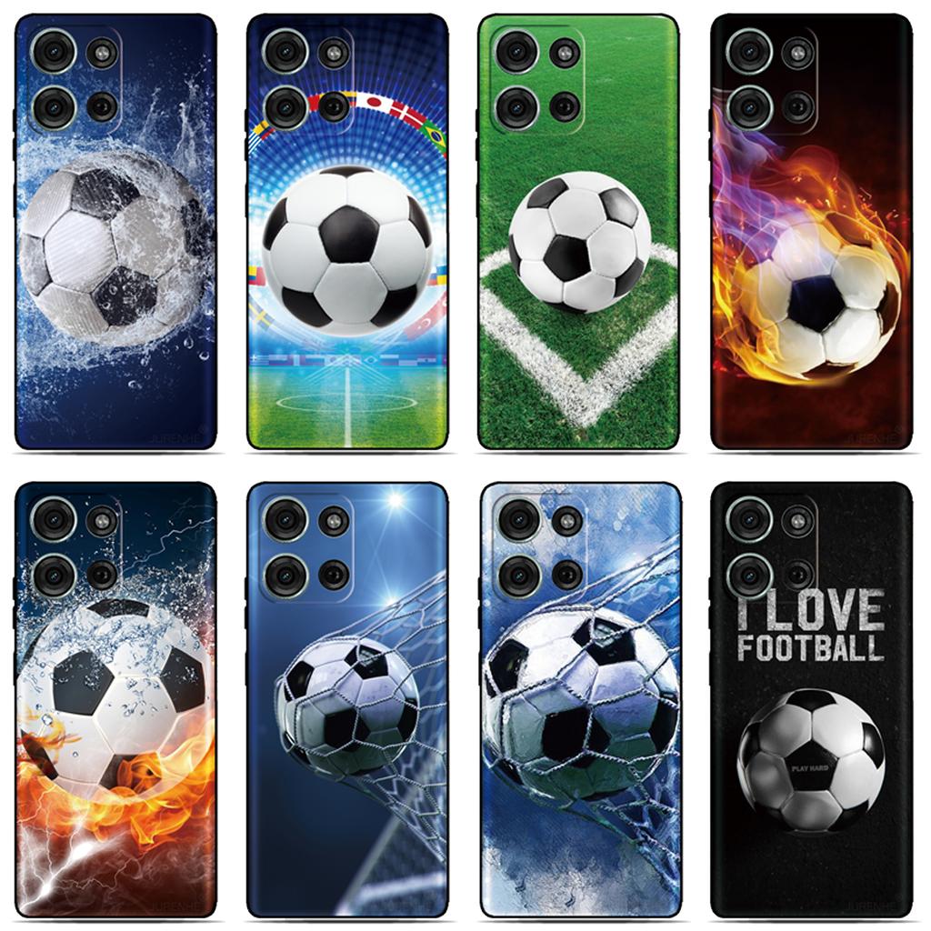 Football Soccer Phone Case For Motorola Moto G35 G75 G71 G34 G53 G96 G22 E40 E30 E20 G13 G14 G42 G31 G41 G30 G20 G10 G51 Cover