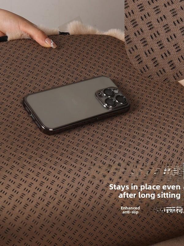 Heated Car Cushion Winter Warm Comfortable Bubble Velvet Simulation Rabbit Fur Car Pad 5 Seats Non-Backrest