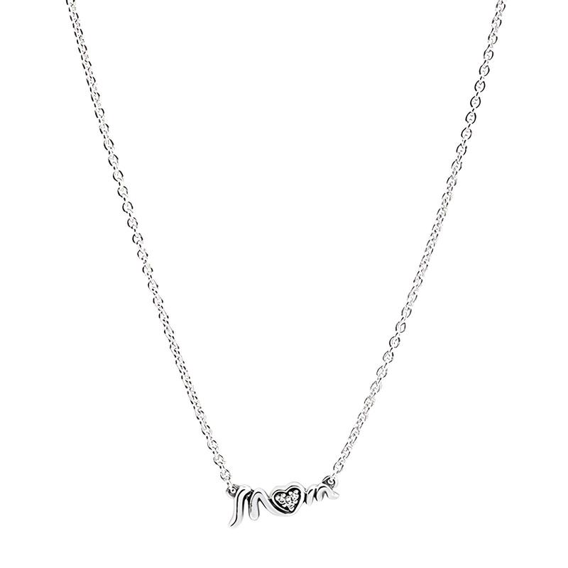 Pandora Brand Logo Necklace Unisex Couple Style Silver 392589C01 серебряный