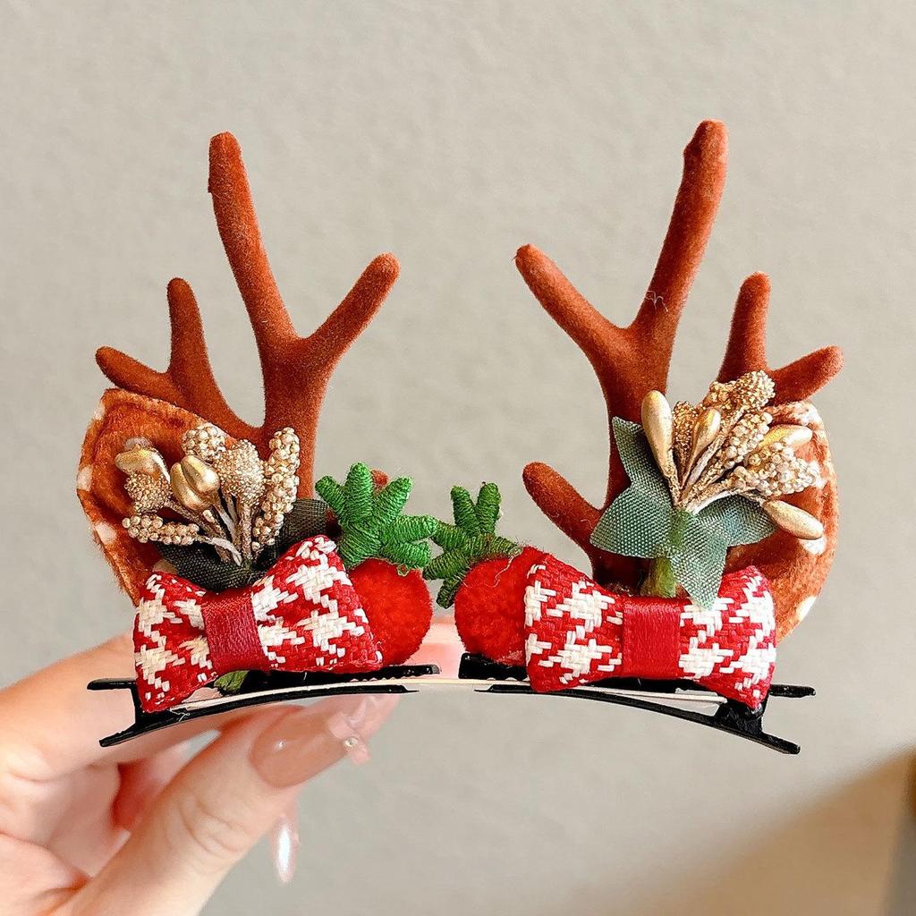 Children's Christmas Reindeer Headband - Cute Holiday Hair Accessory for Photos