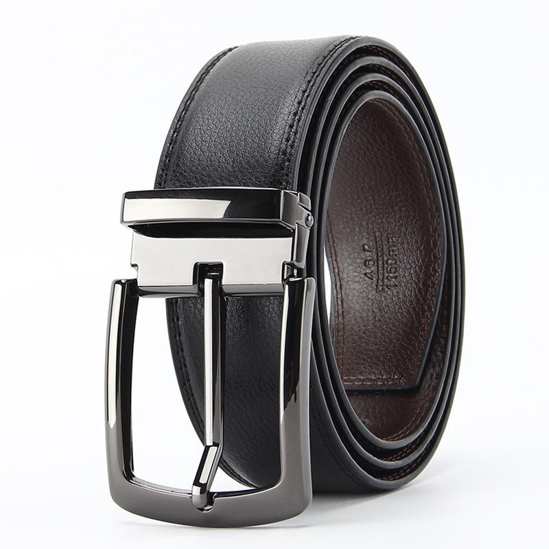 Needle Buckle Men's Belt Real Cowhide Korean Business and Casual Second Layer Cowhide Belt Men's Belt