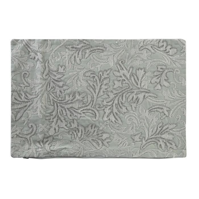 Housse de coussin - 60 x 40 cm - Vert floral - Rectangulaire - Intérieur