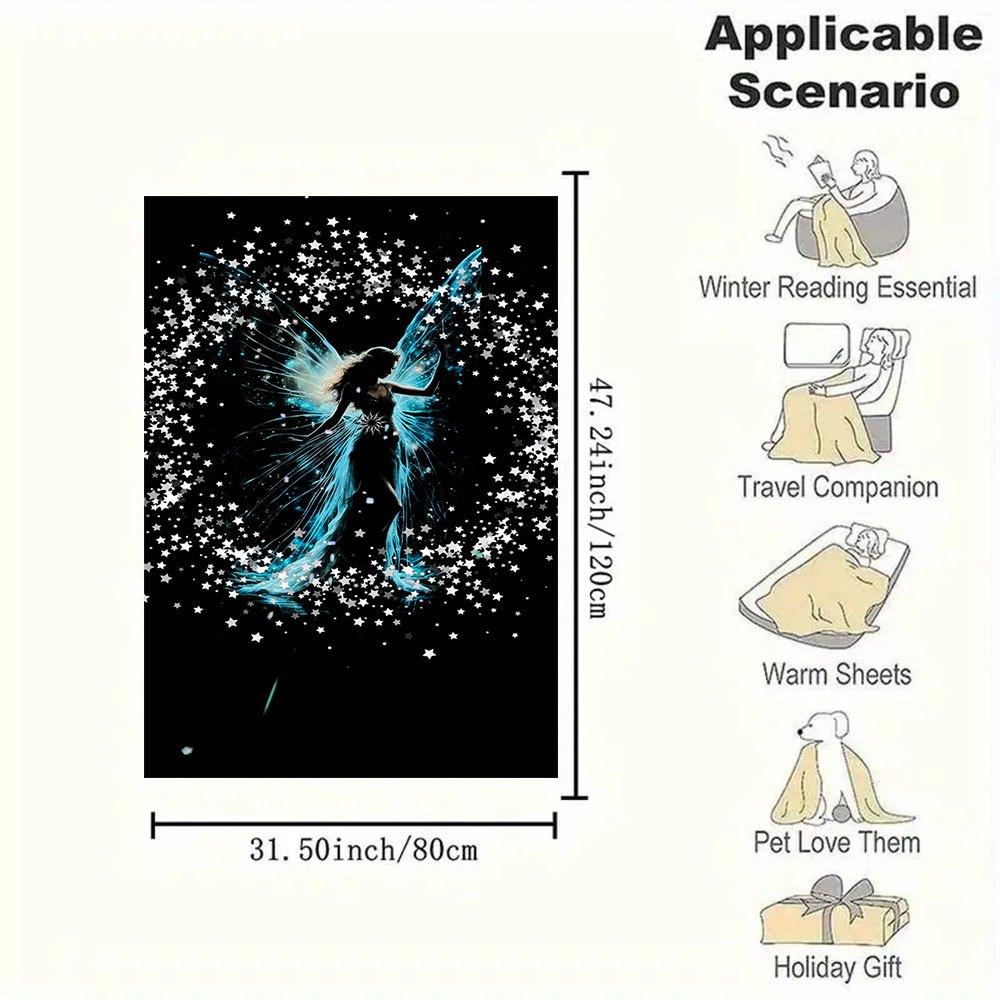 "Enchanted Fairy Wings Fantasy Costume Accessory"Blanket Flannel Throw Blanket for Sofa, Bed, Travel, Camping, Office, Couch, Chair, And Bed
