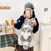 1Pcs Lolita Cartoon Personality Backpack With Sound Women Cat Plush Doll Small Capacity Daypack Cute Realistic Ragdoll Backpack