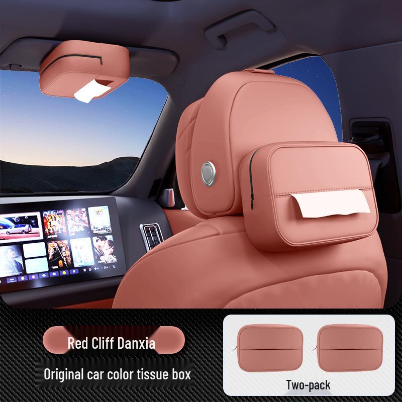Compatible with Hao Bo HL Tissue Box 25: Car Armrest Hanging Tissue Bag for Seat Back