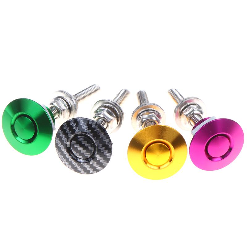 1Pcs 30/32Mm Car Push Button Bonnet Hood Pin Quick Release Latch Lock Clip Kit Aluminum Engine Exterior Parts Universal
