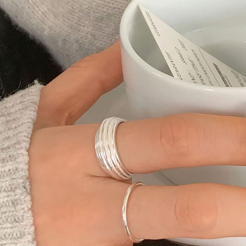 Revedej Silver925 Matin Open Ring (2color)