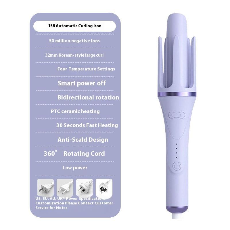 Automatic curling iron rotating household negative ion hair care egg roll large wave curling straight dual-purpose curling iron