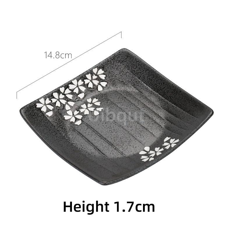 Japanese Ceramic Square tray Dining Food Plate Creative Coarse Ceramic Tableware Snack Dessert Sushi Dishes pasta plate sets