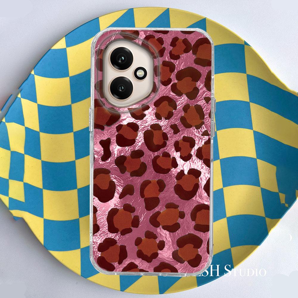 Luxury Gold Leopard Print Phone Case for Honor 400 200 90 Smart Pro Magic7 6 70 Lite X9a X9c X9b X8b X8a X8c X7c X7b X6c Cover