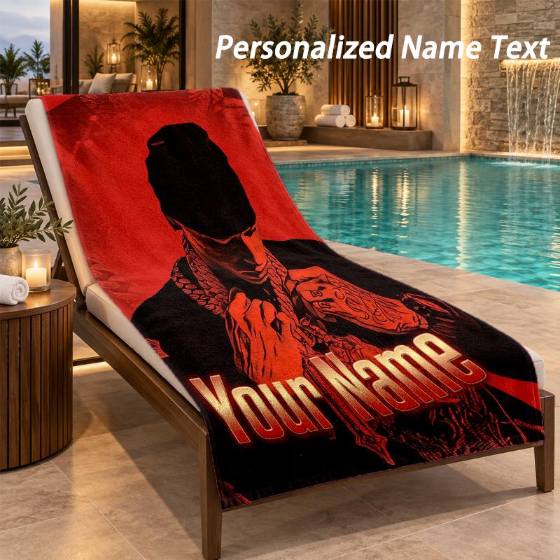 Central Cee Custom Name Beach Towel Large Soft Towel for Indoor Bathroom Outdoor Beach