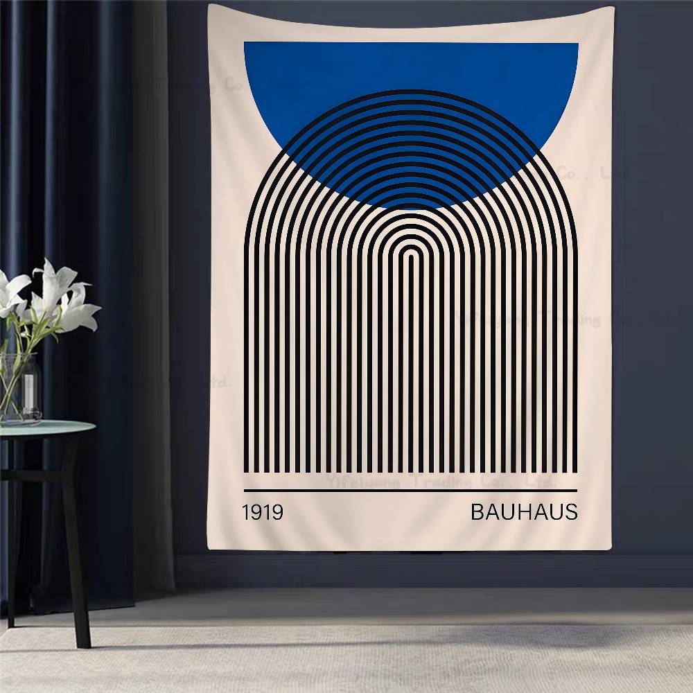 Colorful Bauhaus Exhibition Geometric Cartoon Tapestry Bohemian Wall Tapestries Mandala Wall Hanging Sheets