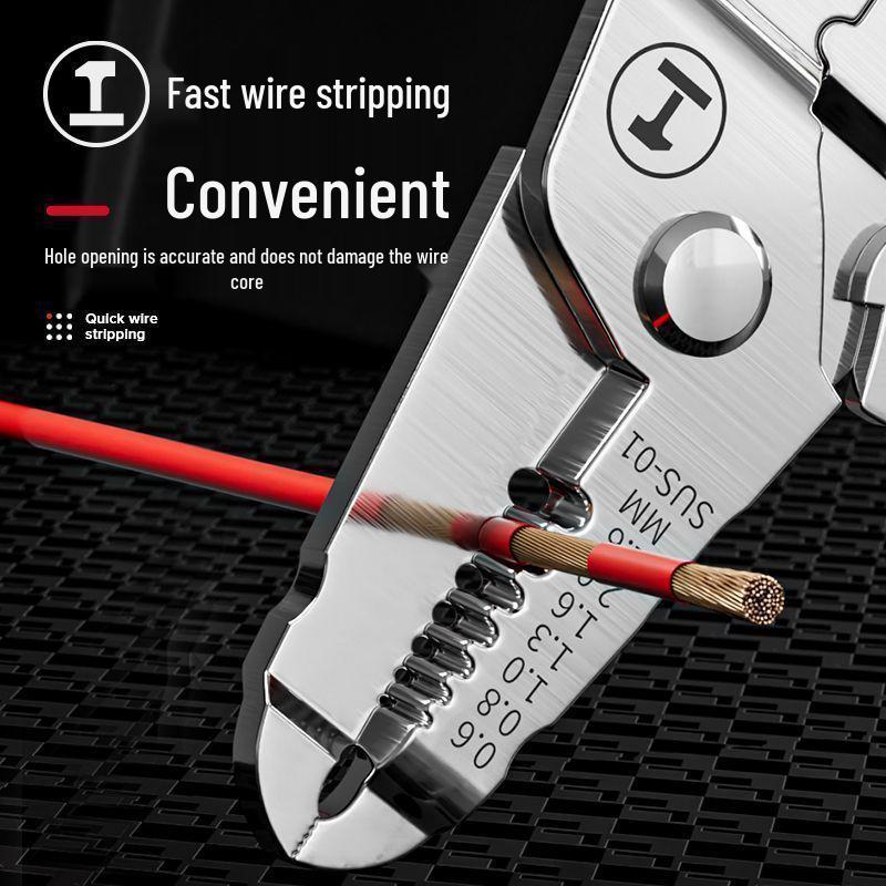 

16-in-1 Multifunctional Wire Stripper, Cutter, Twister, and Crimper Pliers with Free Shipping