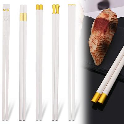 5 Çift Japon Çin Yemek Çubukları Suşi Çubukları Yeniden Kullanılabilir Metal Kore Yemek Çubukları Seti Sağlıklı Alaşım Sofra Takımı Palillos Chinos
