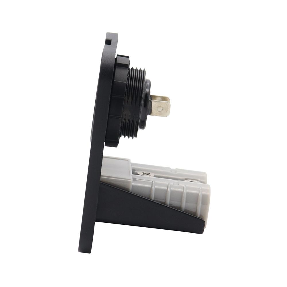 50 Amp Plug Socket  With Voltage Meter Flush Mount Recessed Plate