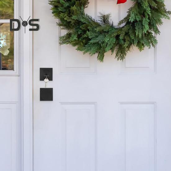 Black Door Knob with Deadbolt Adjustable Design Simple Installation Heavy Duty Modern Front Door Handle Deadbolt Set