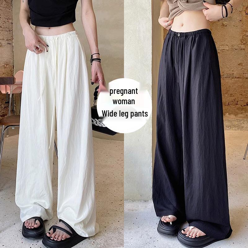 

Maternity Spring/Summer Lightweight Casual Wide-Leg Pants Without Belly Support M абрикосовый