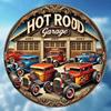 Vintage Hot Rod Metallväggkonst Retro Garage Bar Skylt
