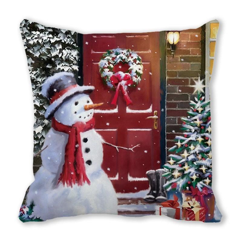 

Наволочка с рождественским принтом, для дивана, автомобиля, дома, наволочка на пояс, держатель для наволочки One Size красный
