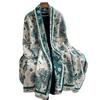 Versatile Printing Contrasting Colors, Double-sided Imitation Cashmere Scarf, Winter High-end Warm Shawl Women