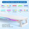 Monitor Stand Riser with 3 USB 2.0 Ports + Wireless Charging + RGB Lighting Foldable Office Computer Stand Storage Rack