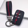 Silicone Key Fob Cover with Keychain for Land Rover Range Rover Evoque Discovery Sport Jaguar XE XF XJ F-Pace F-Type Soft Protective Key Case Fits 5
