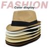 Straw Hat Jazz Hat for Men and Women 70% Off Side Hat Fashion Trendy Couple Hat Rolled Edge Jazz Hat No