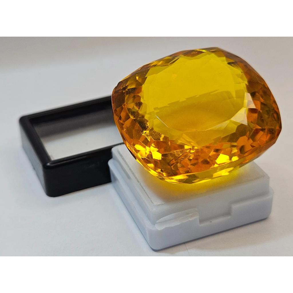 150 Ct Natural Topaz Shiny Yellow Cushion Cut Stunning Certified Loose Gemstone