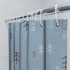 Modern Bathroom Shower Curtain Nordic Forest Print Pattern, Waterproof Fabric, Easy Cleaning, Room Decor Accessories For Home Ba
