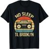 No Sleep Til Brooklyn Retro Old School Stereo Ghettoblaster T-Shirt